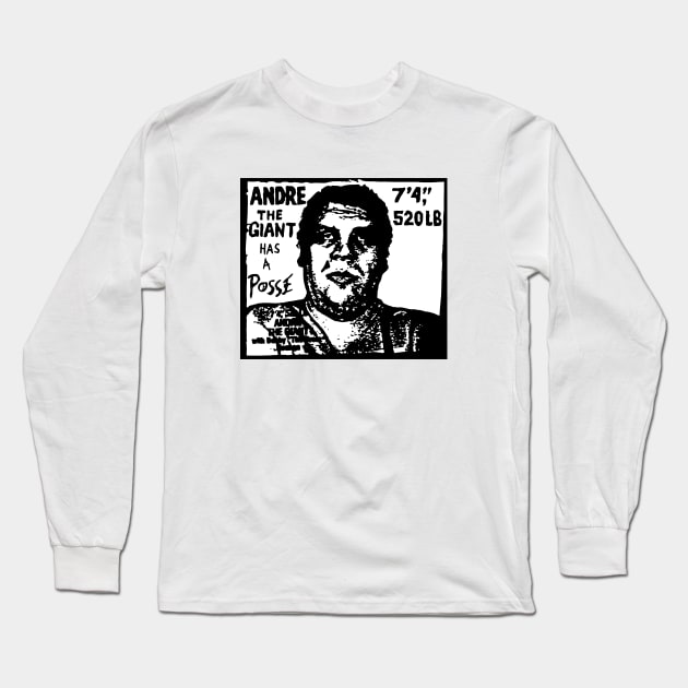 andre the giant Long Sleeve T-Shirt by tdK